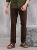 Straight Fit Cotton Stretch Chino I Brown