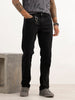 Solid Straight Fit Denim Jeans | Black