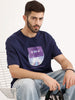 Oversized Placement Printed T-Shirt | Navy Blue