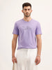 Slim Fit Embroidered T-Shirt | Lavender