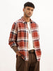 Regular Fit Full Sleeve Checkered Shirt | Brown