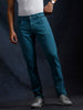 Teal Blue Slim Fit Jeans