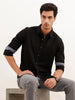 Solid Full Sleeve Regular Fit Shirt | Black