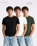 Core Basics Slim Fit T-Shirt 3-Pack | Essential | Multicolor | WTS01HSSL1316W-3