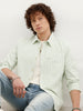 Regular Fit Striped Shirt | Light Green