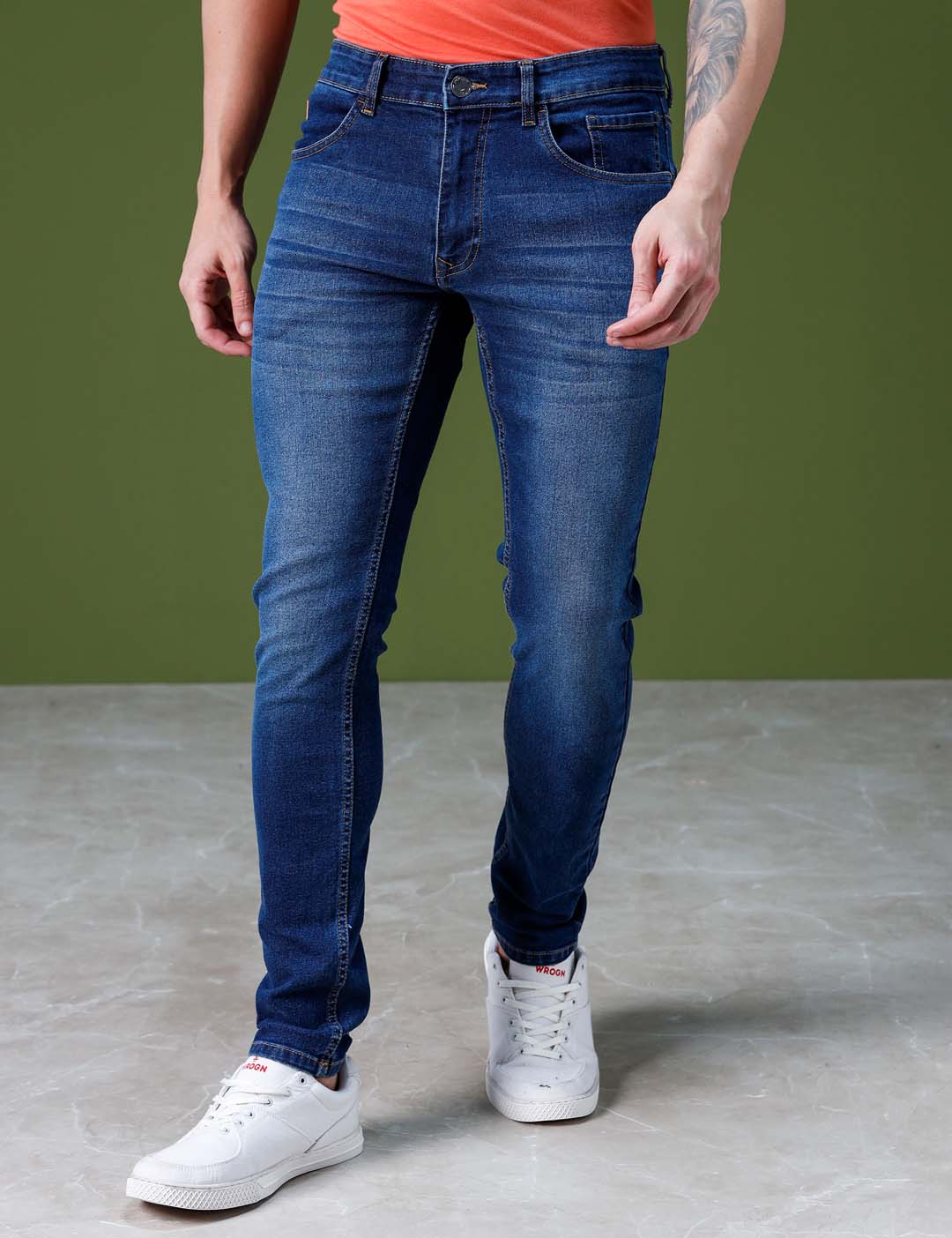 Skinny Fit Blue Basic Jeans – Wrogn