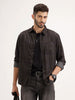 Comfort Fit Checekred Shirt | Black