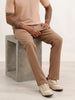 Solid Straight Fit Blended Trouser | Brown | WTR0200SR4085S
