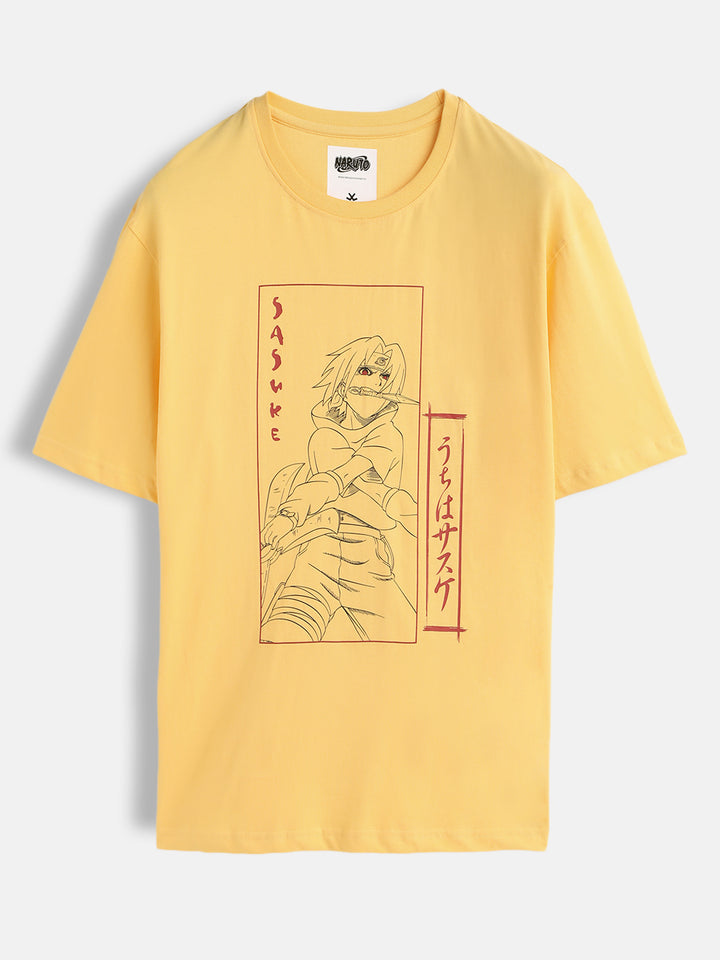 Sasuke Uchiha Yellow Naruto T-Shirt