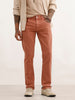 Solid Straight Fit Denim Jeans | Rust