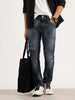 Slim Fit Distressed Denim Jeans | Blue