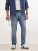 Faded Slim Fit Denim Jeans | Light Blue