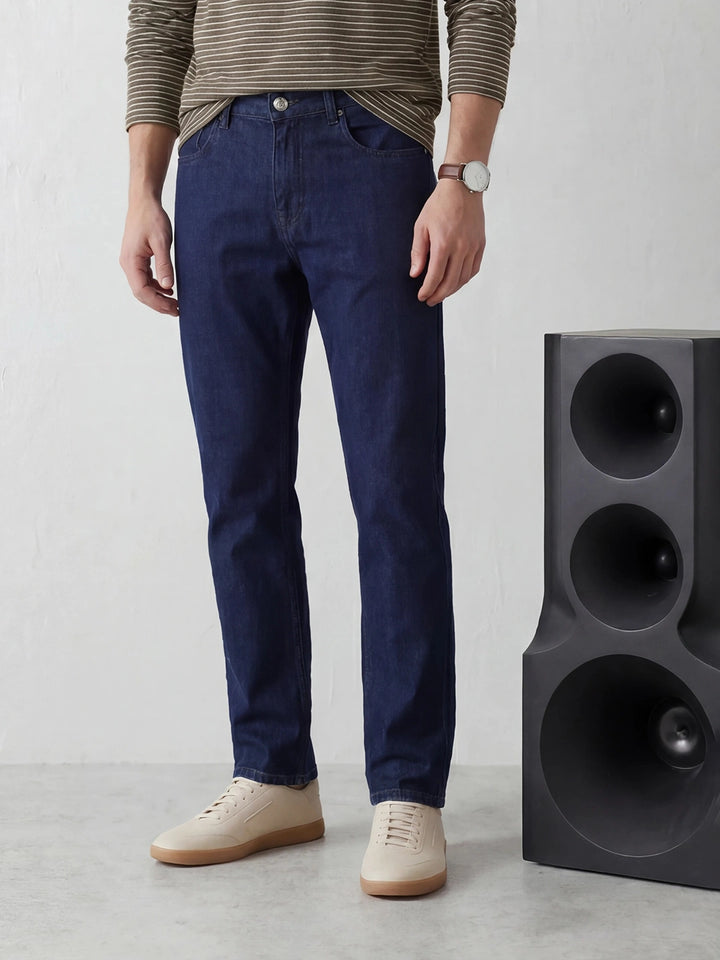 Loose Fit Denim Jeans | Dark Blue