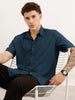 Slim Fit Viscose Bamboo Half Sleeve Shirt | Teal | WSH02HSSL0001S