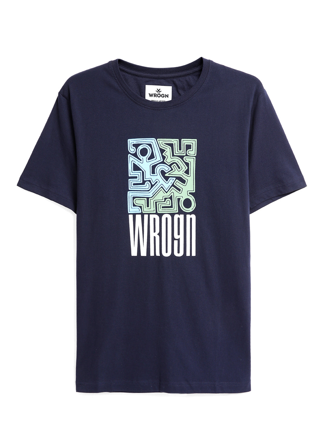 Wrogn Grooves Chest Printed T-Shirt