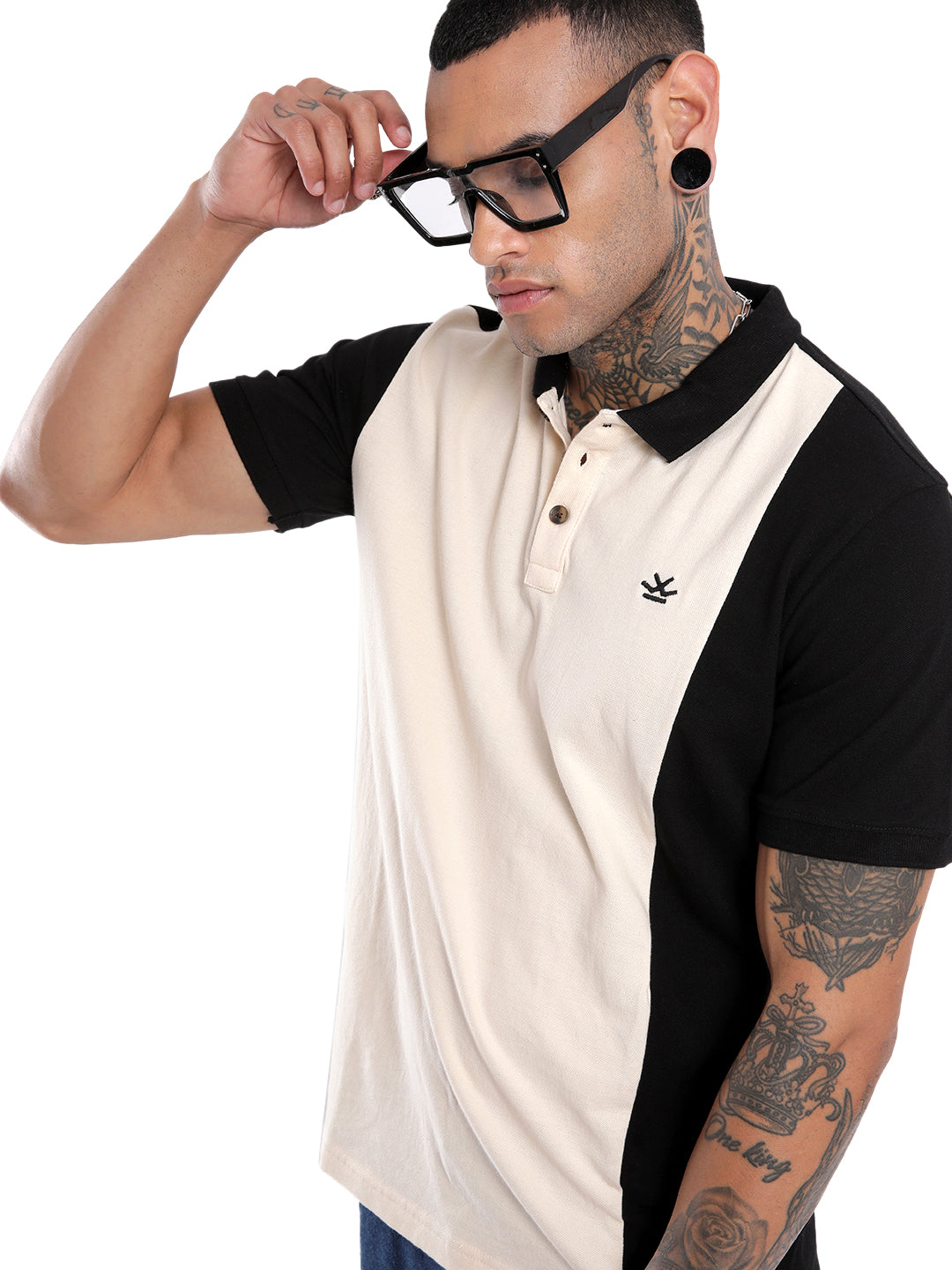 Elite Black And White Polo T-Shirt