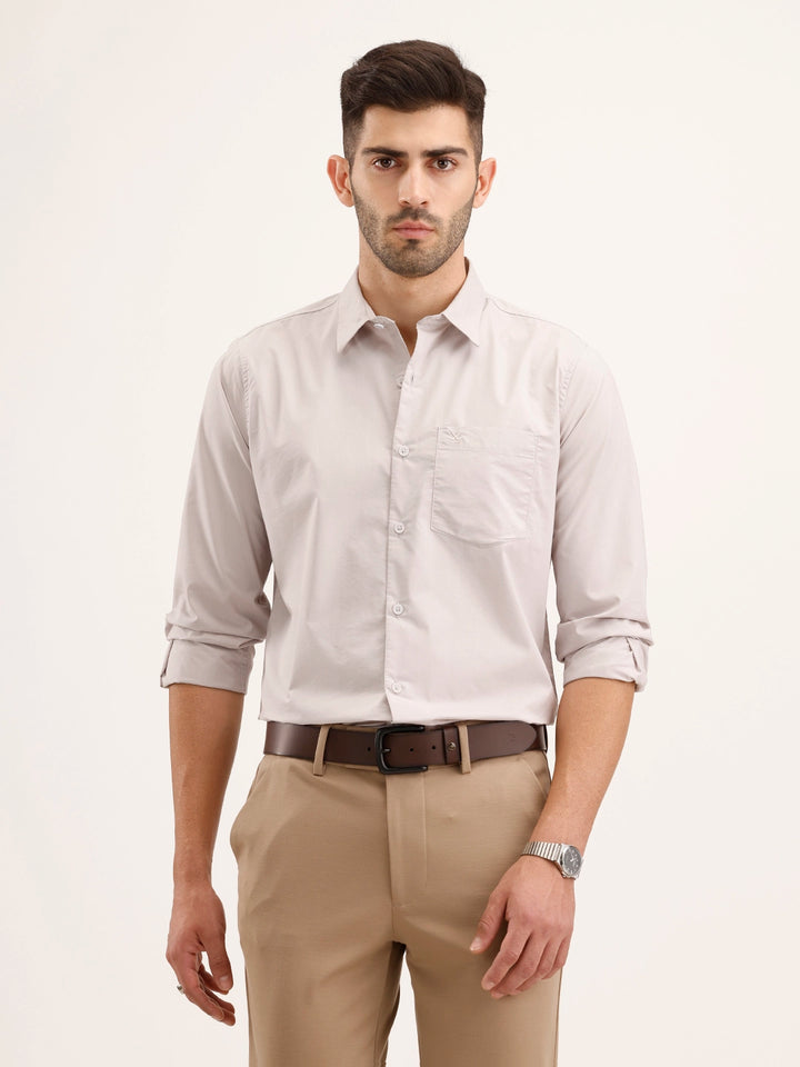 Solid Regular Fit Shirt | Grey
