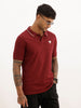 Slim Fit Tipping Collar Polo T-Shirt | Maroon