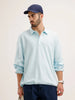 Oversized Plus Fit Full Sleeve T-Shirt | Light Blue