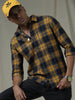 Checked Grids Yellow Shirt