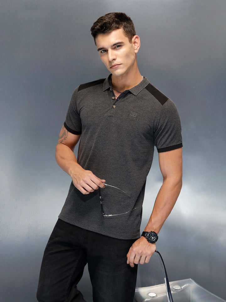 Men's Casual Regualr Fit Polo T-Shirt | Dark Grey