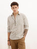 Regular Fit Full Sleeve Checkered Shirt | Grey | WWSH0721MAZ