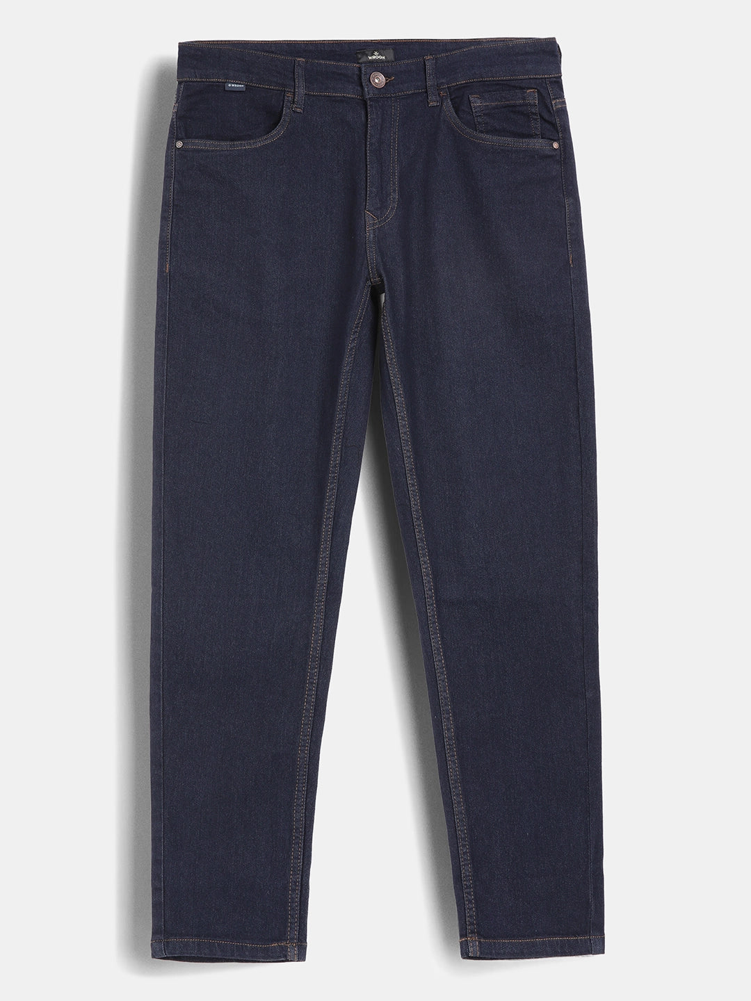 Solid Skinny Crop Fit Denim Jeans | Dark Blue