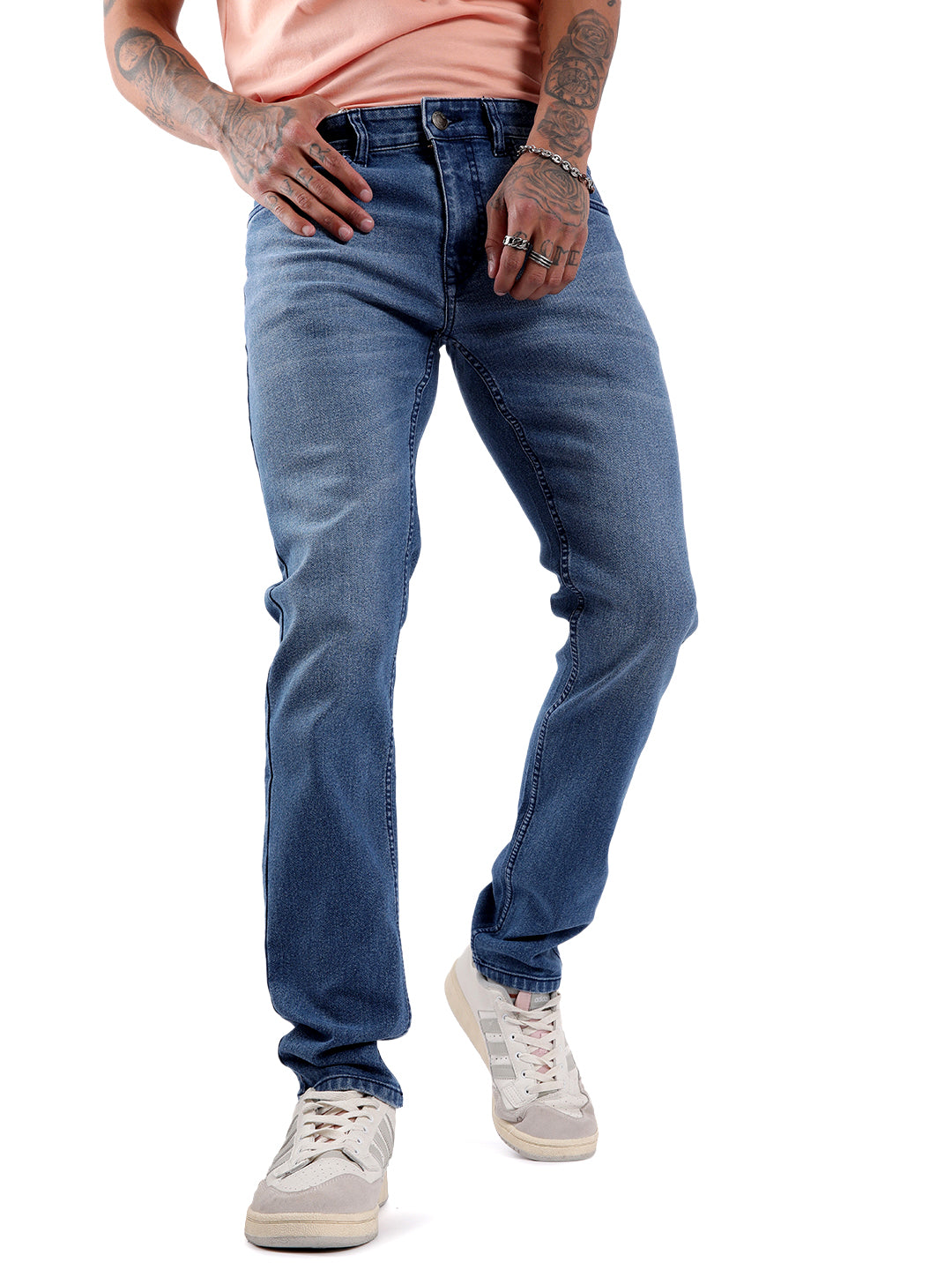 Casual Blue Slim Fit Denim Jeans