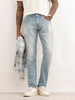 Slim Fit Light Faded Denim Jeans | Light Blue