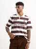 Comfort Fit Placement Printed Polo T-Shirt | Off White
