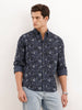 Slim Fit Textured Shirt  | Dark Blue