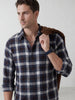 Classic Regular Fit Checkered Shirt | Blue