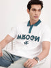Slim Fit Contrast Collar Polo T-Shirt | White