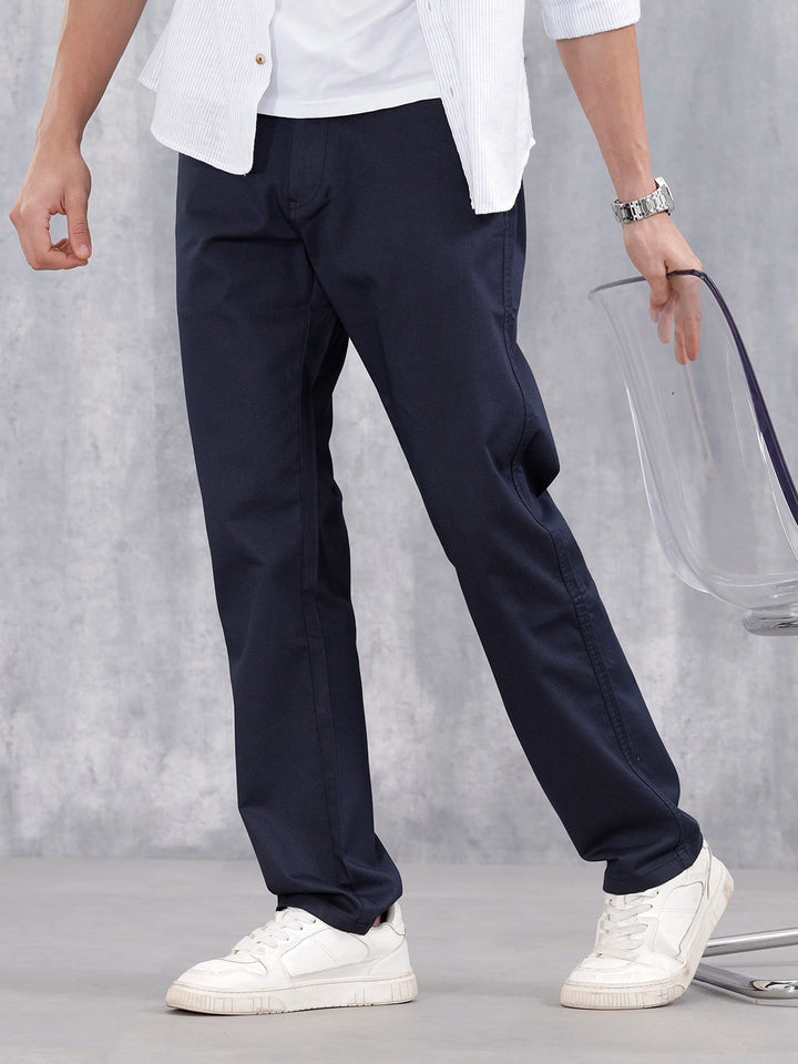 Men's Casual Straight Fit Jogger | Navy Blue