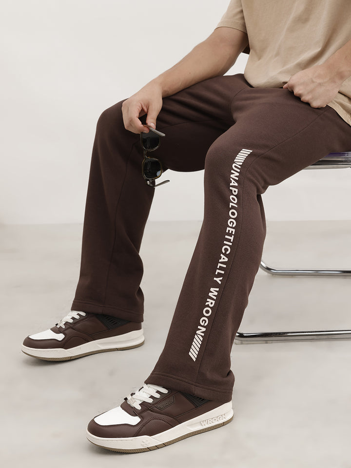 Classic Placement Printed Jogger | Brown