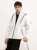 Solid Comfort Fit Hooded Jacket | White | WJK02FSRE1022W