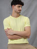 Solid Lemon Crew Neck T-Shirt