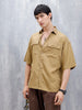 Wrogn Men's Oversized Plus Double Pocket Shirt | Khaki