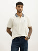 Classic Slim Fit Contrast Collar Polo T-Shirt | White