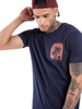 Slow Living Printed Navy T-Shirt