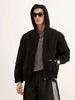 Oversized Fit Hooded Jacket | Black