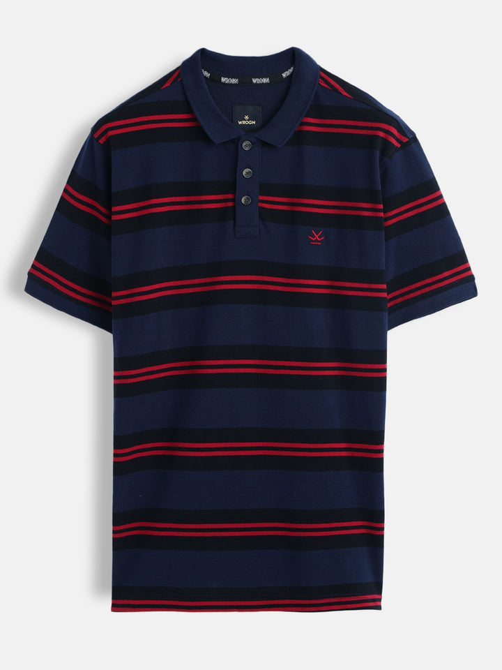 Pure Cotton Yarn Dyed Polo | Navy Blue