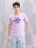 Placement Printed Logo T-Shirt | Purple