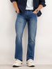 Faded Straight Fit Denim Jeans  | Light Blue