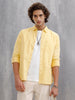 Solid 100%Cotton Regular Fit Shirt |Yellow