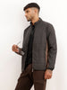 Solid Regular Fit Zipper Puffer Jacket | Black