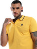 Yellow Pique Tipped Collar Polo