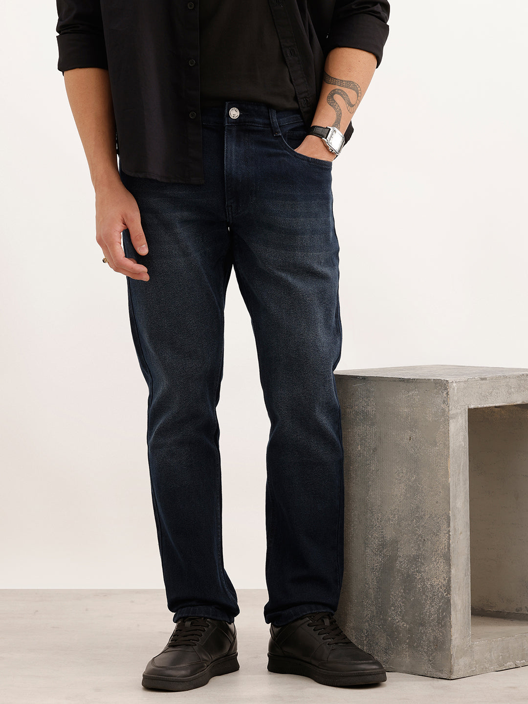 Faded Slim Fit Denim Jeans | Blue