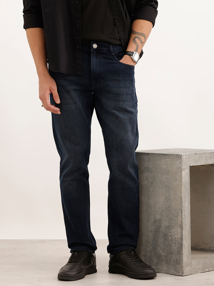 Faded Slim Fit Denim Jeans | Blue