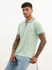 Classic Tipping Collar Polo T-Shirt | Green | WWTS253F